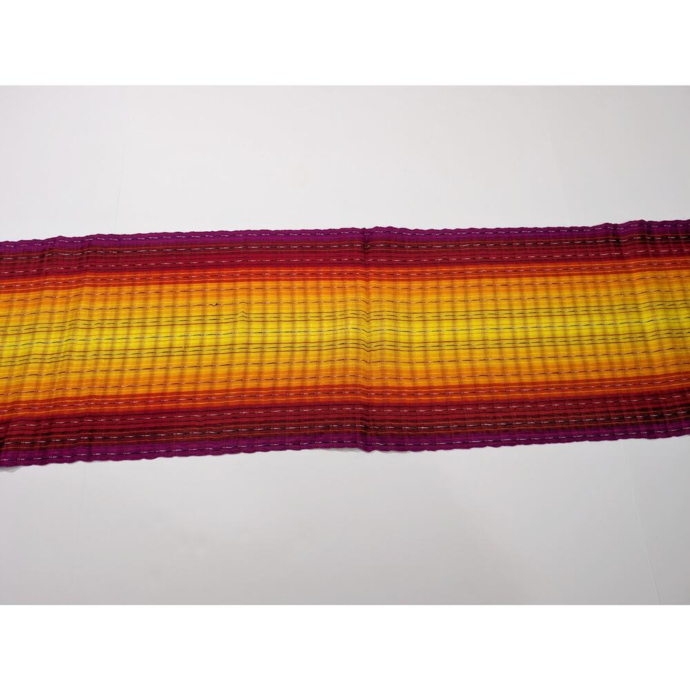 Rainbow Scarf Stripe Red Orange Yellow Purple Woven Rectangular - Picture 8 of 8